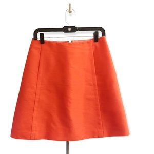 Kate Spade Skirt with Pockets, A-Line, Structured, Size 6, 100% Polyester Orange